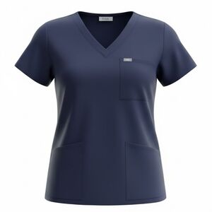 FIGS Catarina Scrub Top  Women's Large Navy Medical Nurse Uniform